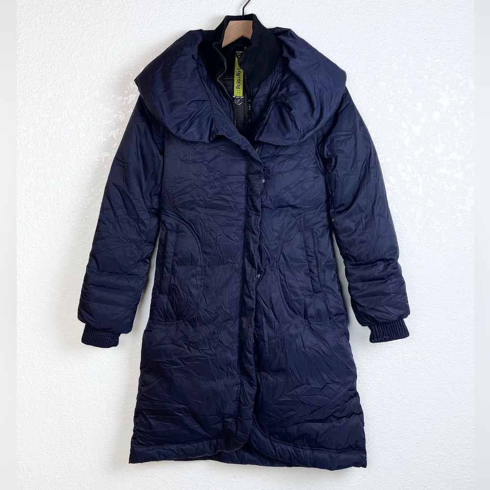 Soia & Kyo‎ Long Puffer Winter Coat Down Navy Extra Small